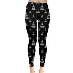 Buddhism Motif Print Pattern Design Inside Out Leggings by dflcprintsclothing