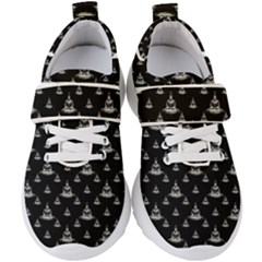 Buddhism Motif Print Pattern Design Kids  Velcro Strap Shoes by dflcprintsclothing