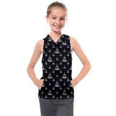 Buddhism Motif Print Pattern Design Kids  Sleeveless Hoodie by dflcprintsclothing