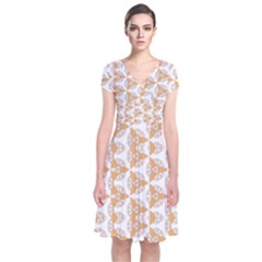 Df Giovanni Di Graziano Short Sleeve Front Wrap Dress by deformigo