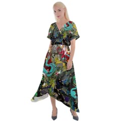 Forest 1 1 Cross Front Sharkbite Hem Maxi Dress by bestdesignintheworld