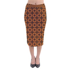 Df Myra Velvet Midi Pencil Skirt by deformigo