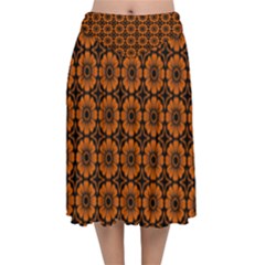 Df Myra Velvet Flared Midi Skirt by deformigo