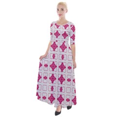 Df Hazel Conins Half Sleeves Maxi Dress by deformigo