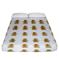 Ginger Breads Dancing So Merry Fitted Sheet (king Size) by pepitasart