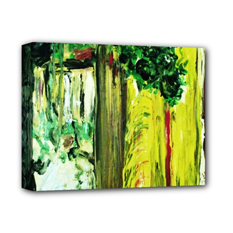 Old Tree And House With An Arch 8 Deluxe Canvas 14  X 11  (stretched) by bestdesignintheworld