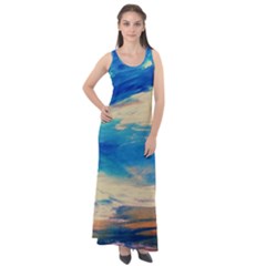 Skydiving 1 1 Sleeveless Velour Maxi Dress by bestdesignintheworld