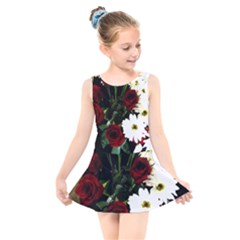 Roses 1 2 Kids  Skater Dress Swimsuit by bestdesignintheworld