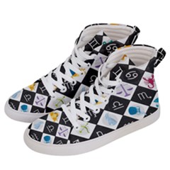 Zodiac Astrology Horoscope Women s Hi-top Skate Sneakers by HermanTelo