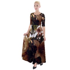 Lilies 1 1 Half Sleeves Maxi Dress by bestdesignintheworld