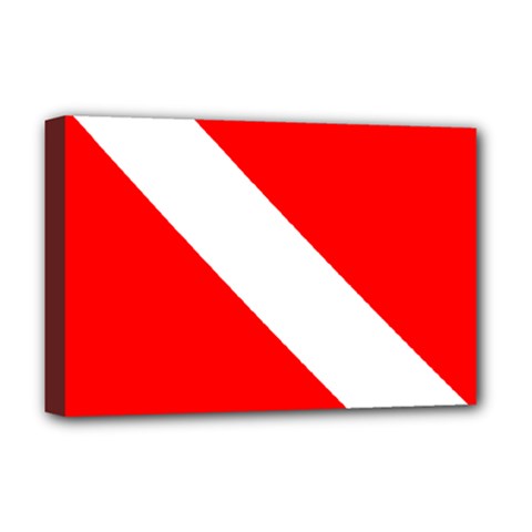 Diving Flag Deluxe Canvas 18  X 12  (stretched) by FlagGallery