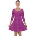 DF Calliandra Quarter Sleeve Skater Dress View1