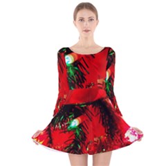 Christmas Tree  1 5 Long Sleeve Velvet Skater Dress by bestdesignintheworld