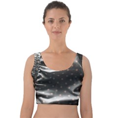 Polka Dots 1 2 Velvet Crop Top by bestdesignintheworld