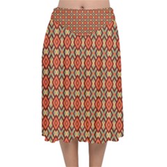 Tinabia Velvet Flared Midi Skirt by deformigo