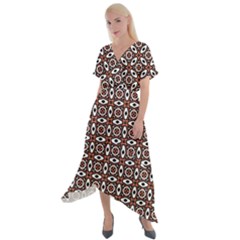 Castara Cross Front Sharkbite Hem Maxi Dress by deformigo