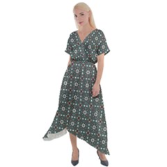 Sotira Cross Front Sharkbite Hem Maxi Dress by deformigo