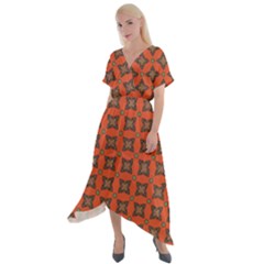 Geremea Cross Front Sharkbite Hem Maxi Dress by deformigo