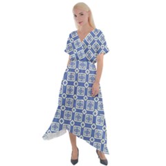 Laccadive Cross Front Sharkbite Hem Maxi Dress by deformigo