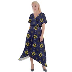 Tanheli Cross Front Sharkbite Hem Maxi Dress by deformigo