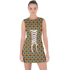 Montezuma Lace Up Front Bodycon Dress by deformigo