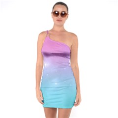 Pastel Goth Galaxy  One Soulder Bodycon Dress by thethiiird