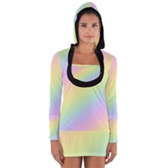 Pastel Goth Rainbow  Long Sleeve Hooded T-shirt by thethiiird