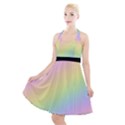 Pastel Goth Rainbow  Halter Party Swing Dress  View1