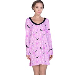 Spooky Pastel Goth  Long Sleeve Nightdress by thethiiird