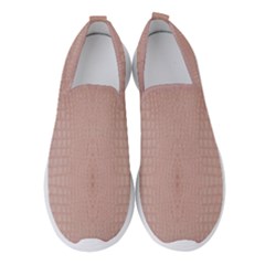 Pink Alligator Print Women s Slip On Sneakers by LoolyElzayat