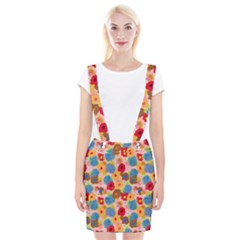 Happy Flowers Braces Suspender Skirt by fabqa