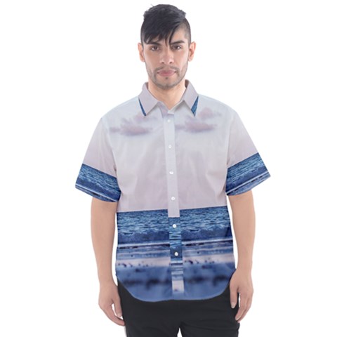 Pink Ocean Hues Men s Short Sleeve Shirt by TheLazyPineapple