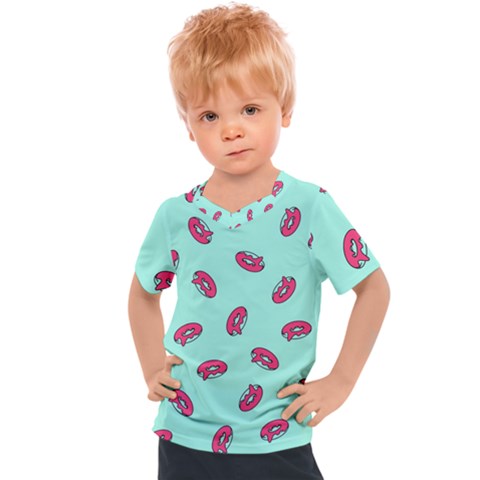 Donuts Pattern Food Colourful Kids  Sports Tee by Vaneshart