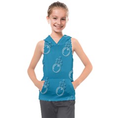 Bubble Group Pattern Abstract Kids  Sleeveless Hoodie by Vaneshart