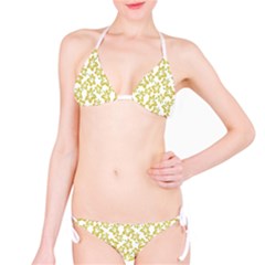 Cute Flowers - Ceylon Yellow Classic Bikini Set by FashionBoulevard