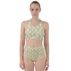 Cute Flowers - Ceylon Yellow Racer Back Bikini Set by FashionBoulevard