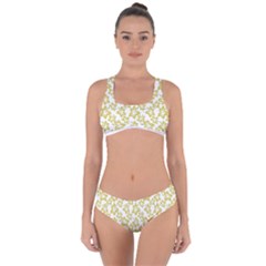 Cute Flowers - Ceylon Yellow Criss Cross Bikini Set by FashionBoulevard