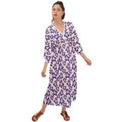 Cute Flowers - Imperial Purple Grecian Style  Maxi Dress by FashionBoulevard