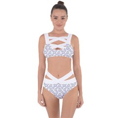 Cute Flowers - Silver Grey Bandaged Up Bikini Set  by FashionBoulevard