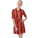 Nice Stripes - Apple Red Belted Shirt Dress View1