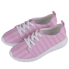 Nice Stripes - Blush Pink Women s Lightweight Sports Shoes by FashionBoulevard