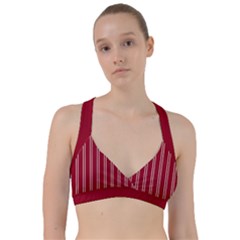 Nice Stripes - Carmine Red Sweetheart Sports Bra by FashionBoulevard