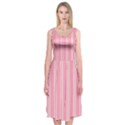 Nice Stripes - Flamingo Pink Midi Sleeveless Dress View1