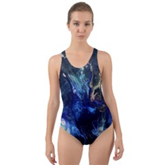 Somewhere In Space Cut-out Back One Piece Swimsuit by CKArtCreations