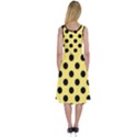 Polka Dots - Black On Blonde Yellow Midi Sleeveless Dress View2