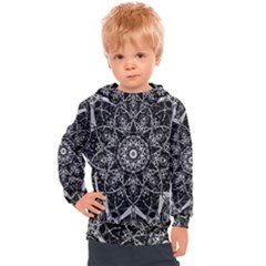 Black And White Pattern Kids  Hooded Pullover by Sobalvarro