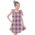 Doily Only Pattern Purple Kids  Tie Up Tunic Dress View1