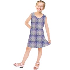 Doily Only Pattern Blue Kids  Tunic Dress by snowwhitegirl