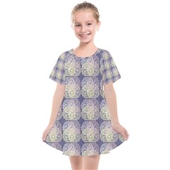 Doily Only Pattern Blue Kids  Smock Dress by snowwhitegirl