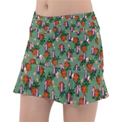 Fiola Pattern Green Tennis Skorts by snowwhitegirl